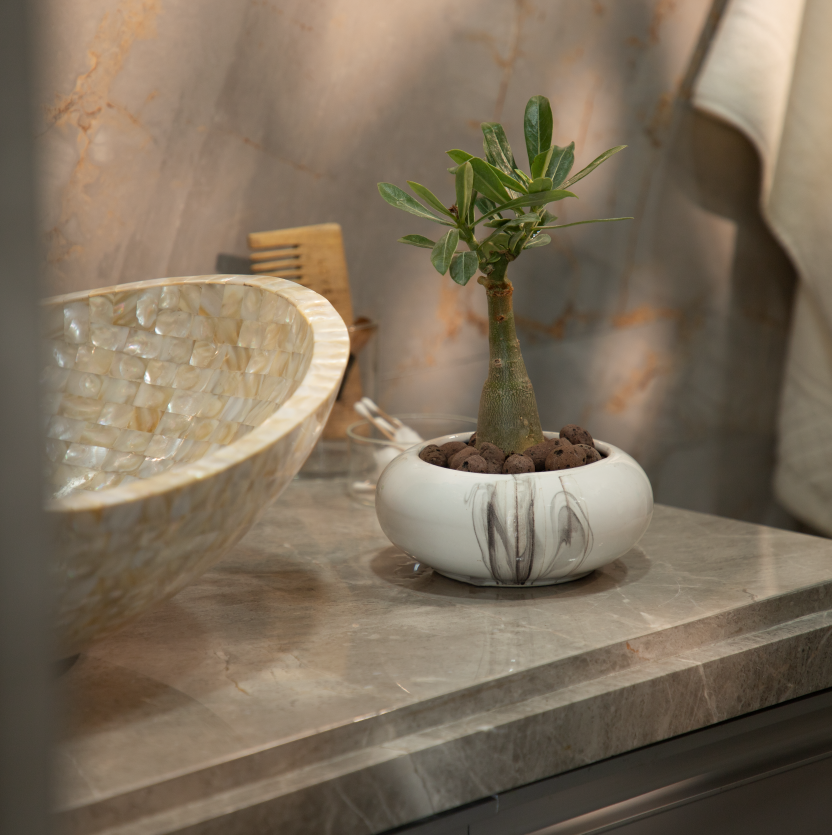 Marbela Bowl Ceramic Round Pot